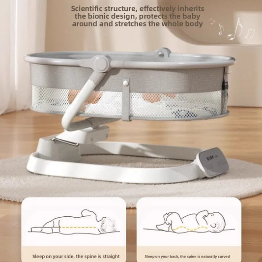 Electric Baby Bouncer Bluetooth Music Swing Enabled Automatic, Baby Rockers Electric Motorized Infant Swings
