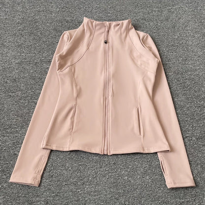 Sun Quick Drying Sports Coat Women's Tight Top Yoga Jacket Long Sleeve Zipper Jacket Running Fitness Women's Jacket S-3XL